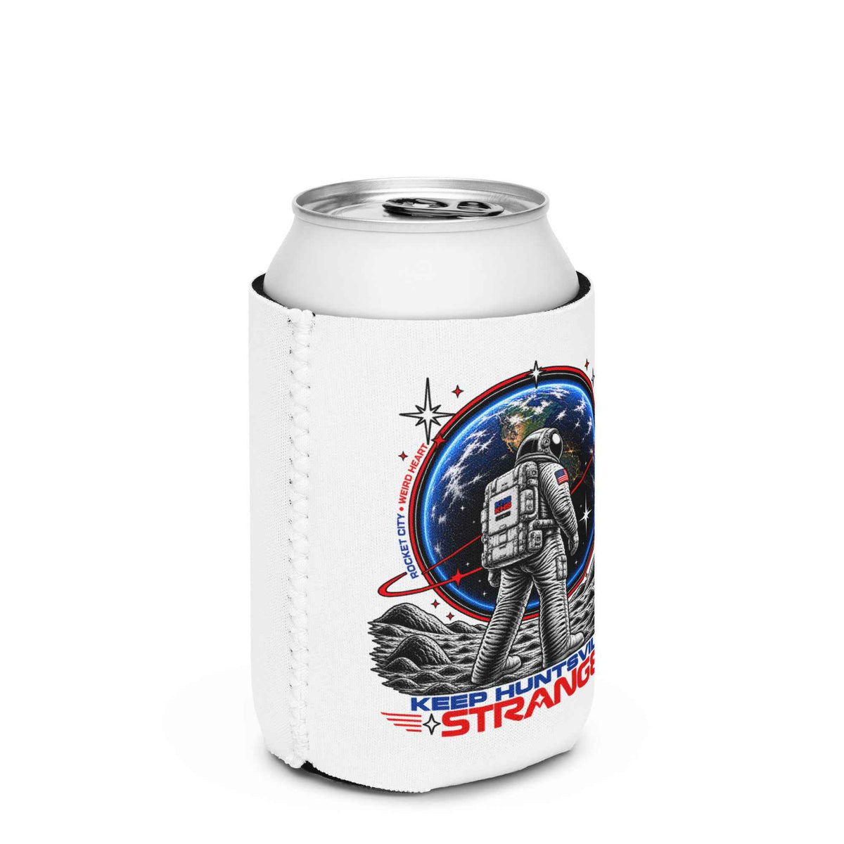 White Keep Huntsville Strange can cooler