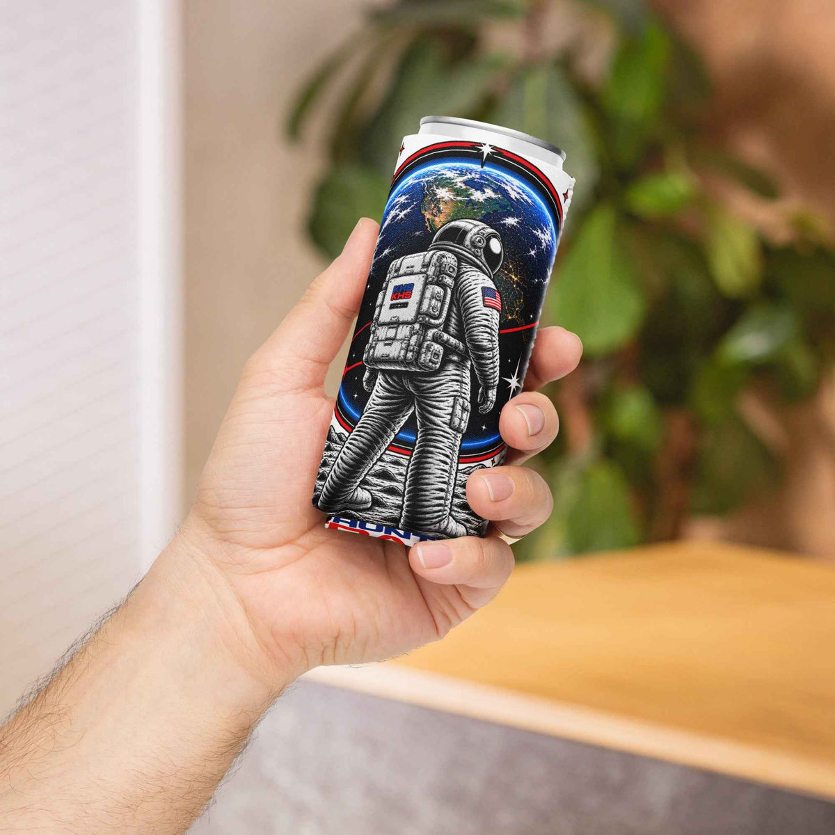 White Keep Huntsville Strange can cooler