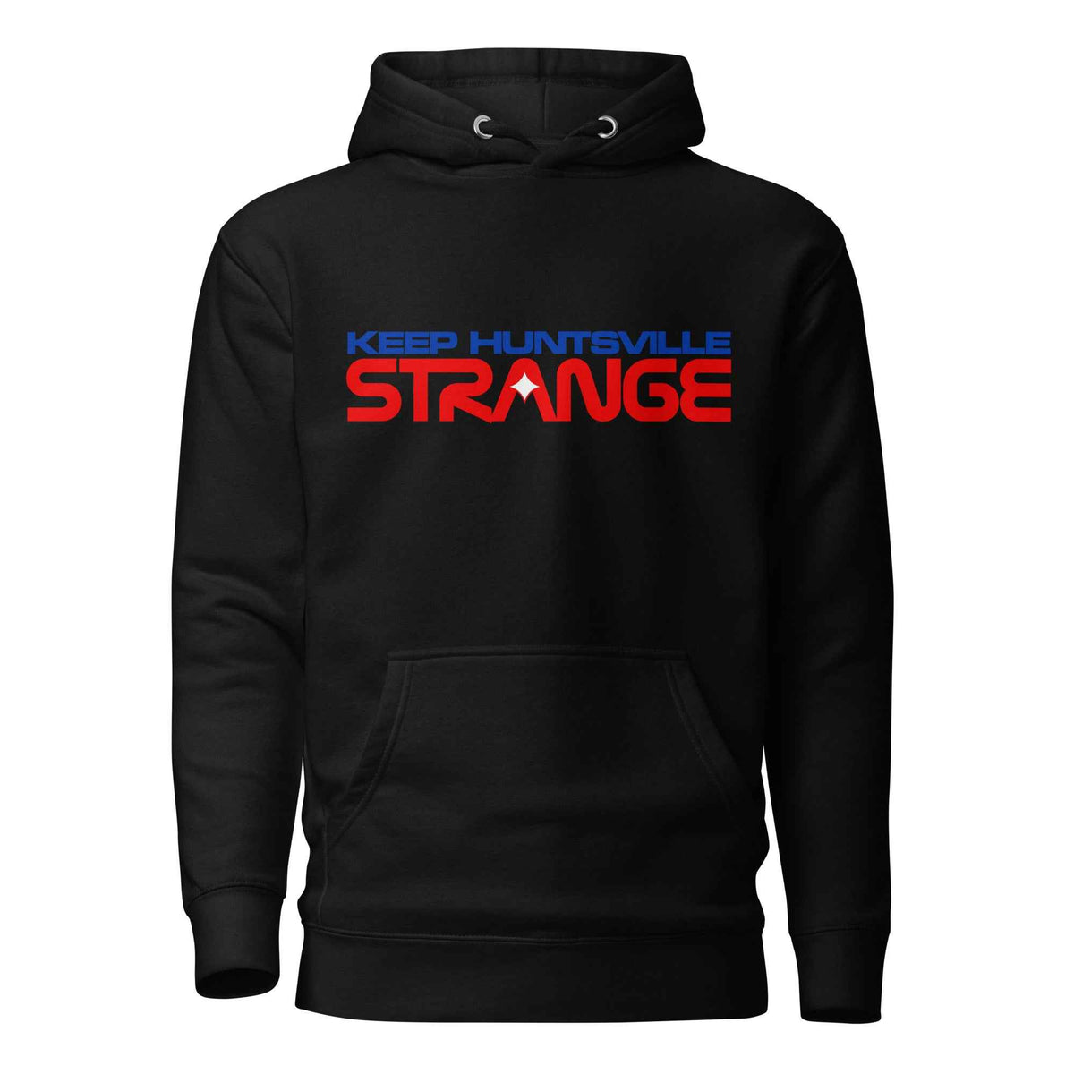 Black Rocket City Astronaut Hoodie, front view