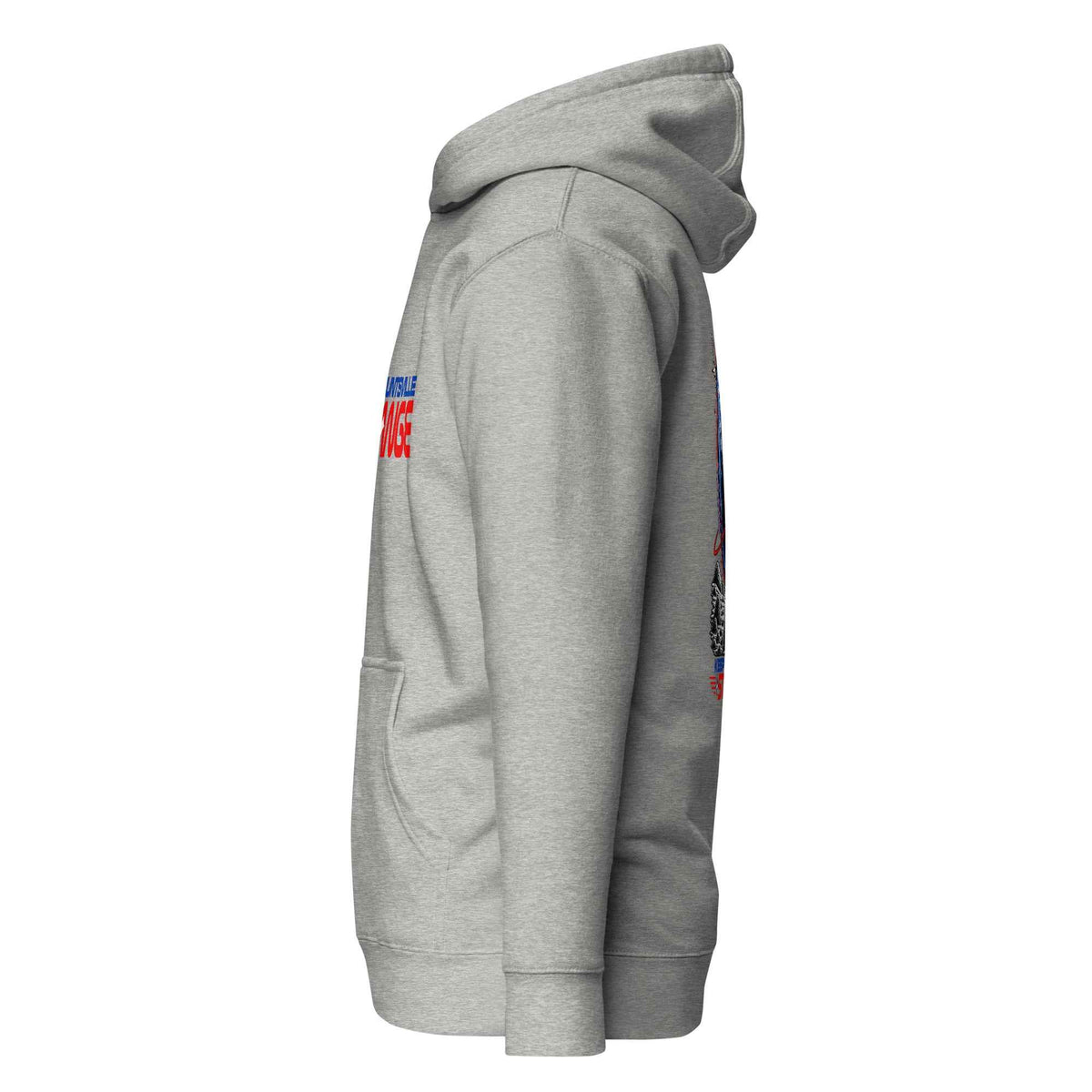 Carbon gray Rocket City Astronaut Hoodie, left view