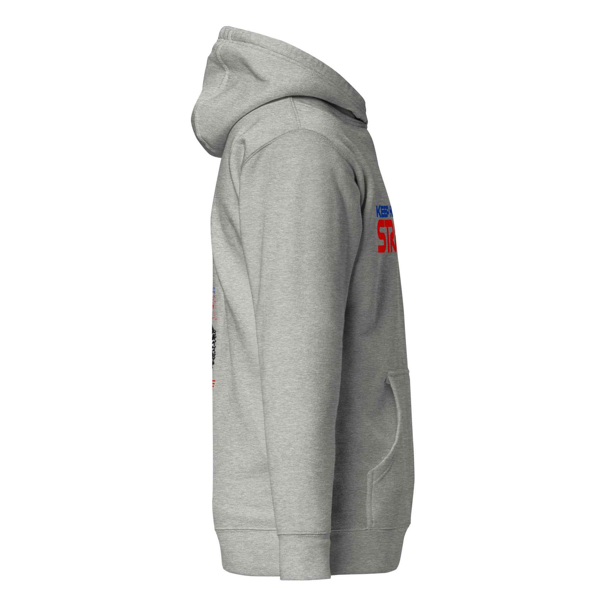 Carbon gray Rocket City Astronaut Hoodie, right view
