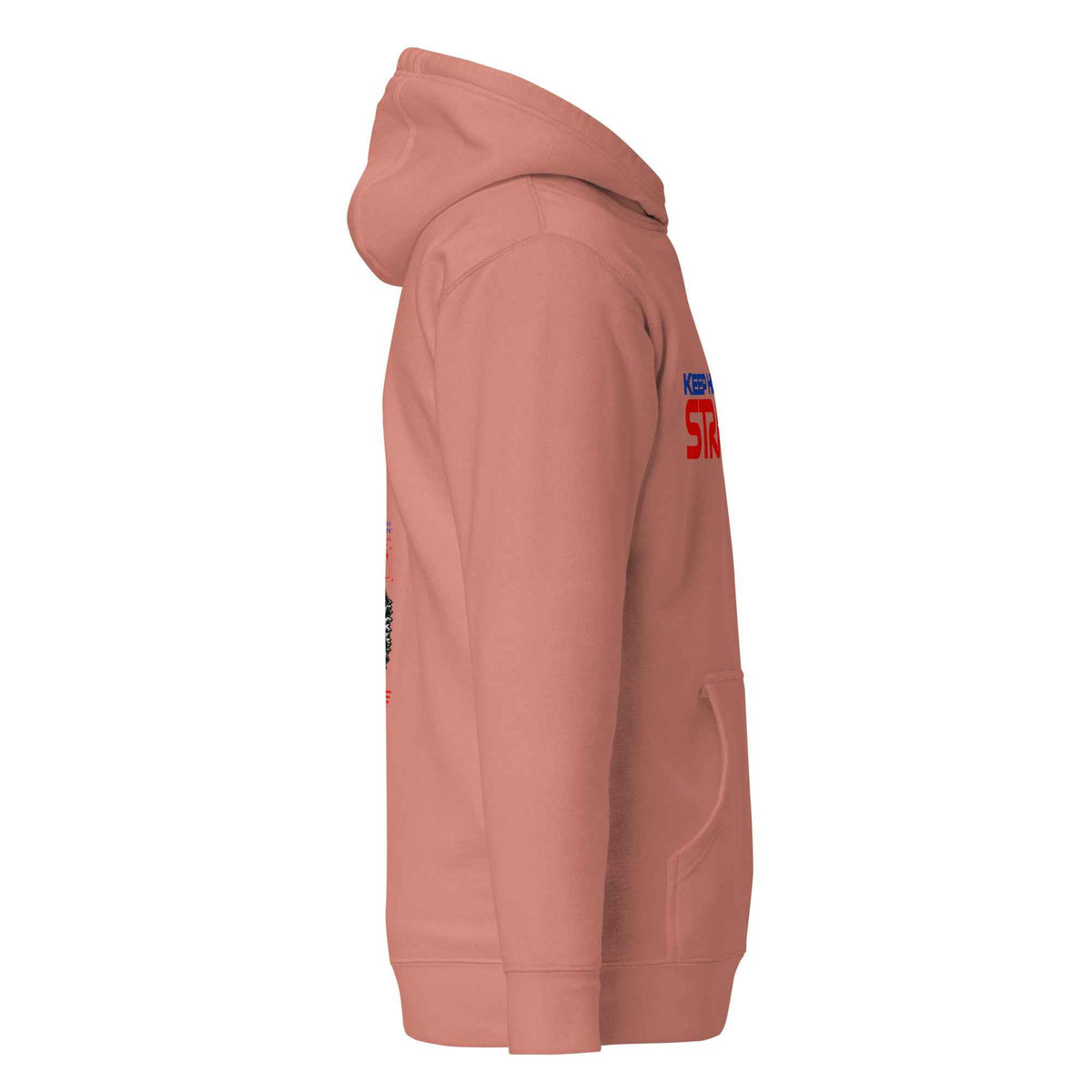 Dusty rose Rocket City Astronaut Hoodie, right view