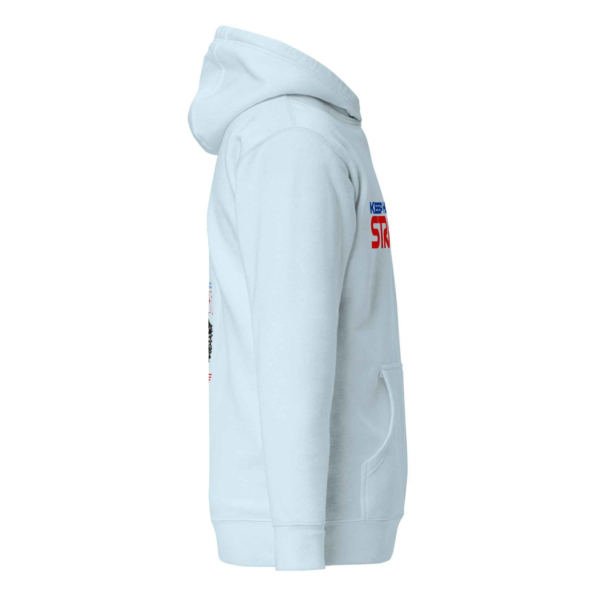Sky blue Rocket City Astronaut Hoodie, right view