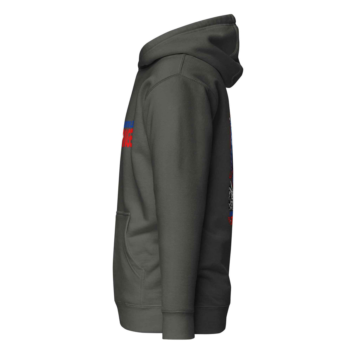 Vintage black Rocket City Astronaut Hoodie, left view