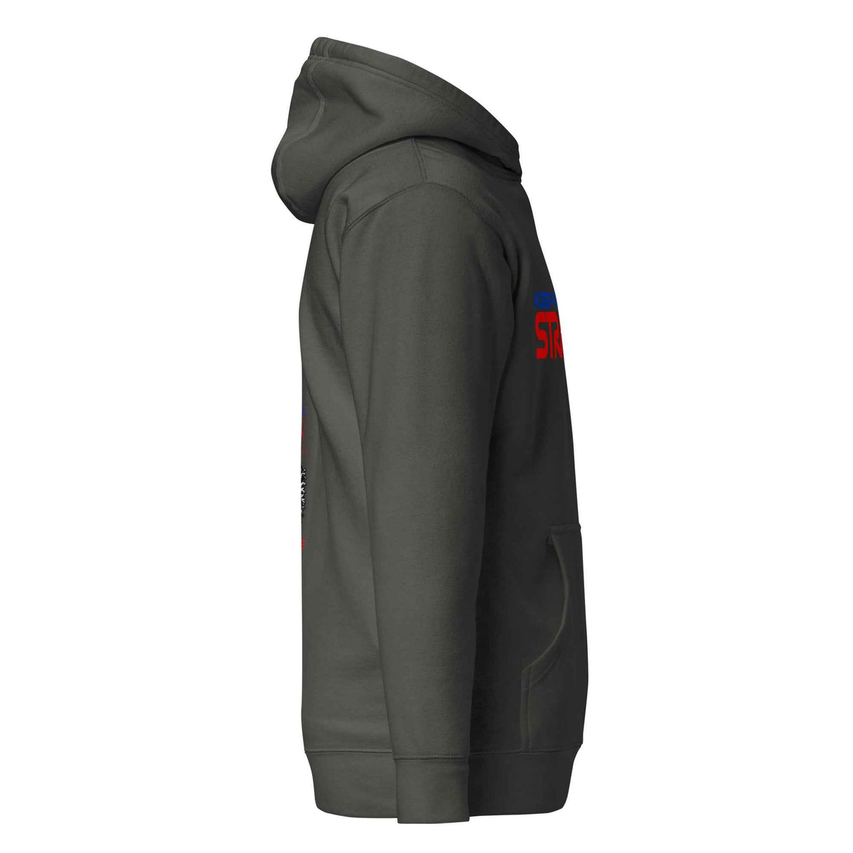 Vintage black Rocket City Astronaut Hoodie, right view